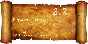 Eppert Kinga névjegykártya